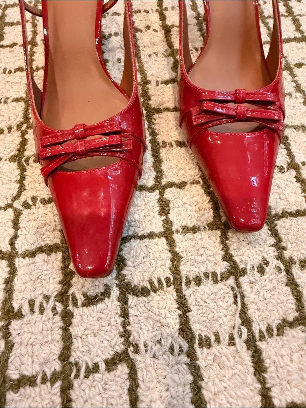 Reformation Red Noreen Slingback Pump heels